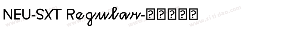 NEU-SXT Regular字体转换